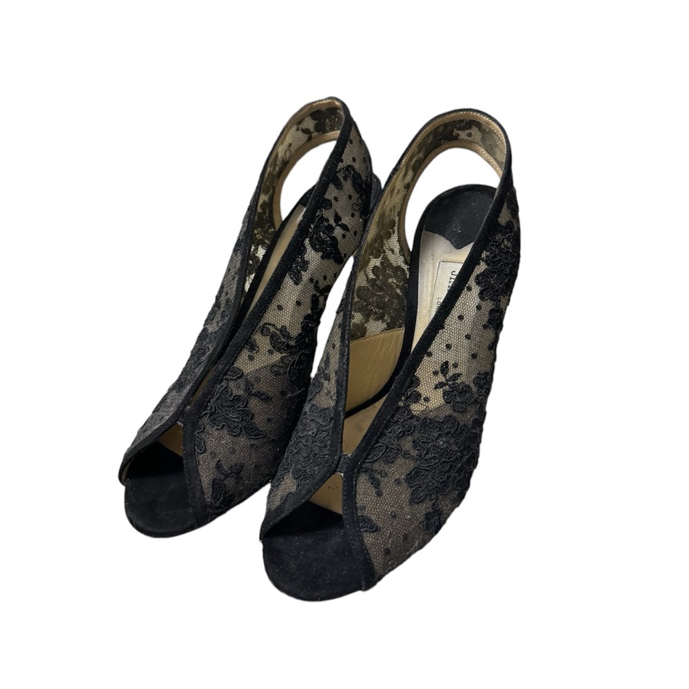 Jimmy Choo Shar Lace Peep Toe Heels